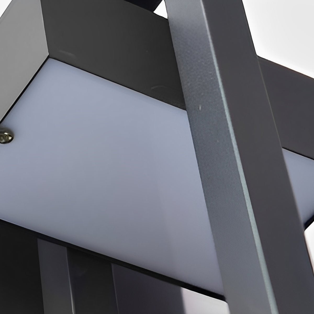Geometric Rectangular LED Waterproof Black Outdoor Lighting Wall Sconce Lamp