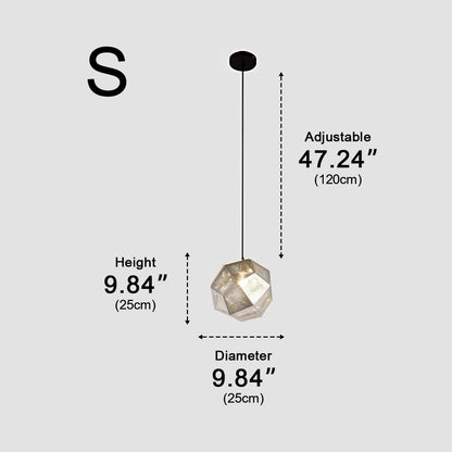 Geometric Round Electroplated Metal Postmodern Pendant Light Chandelier Ceiling Light