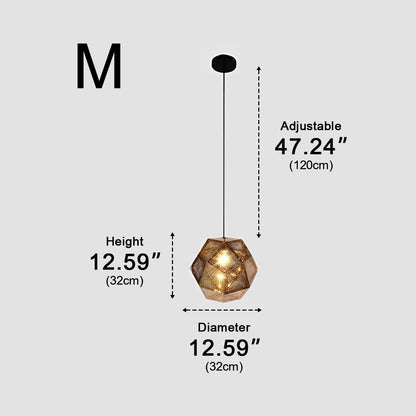 Geometric Round Electroplated Metal Postmodern Pendant Light Chandelier Ceiling Light