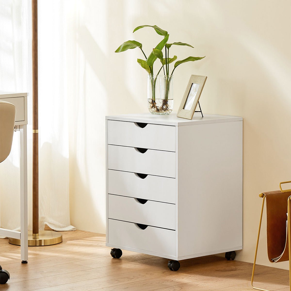 Large Capacity Mobile Storage Cabinet Organizer with Wheels
