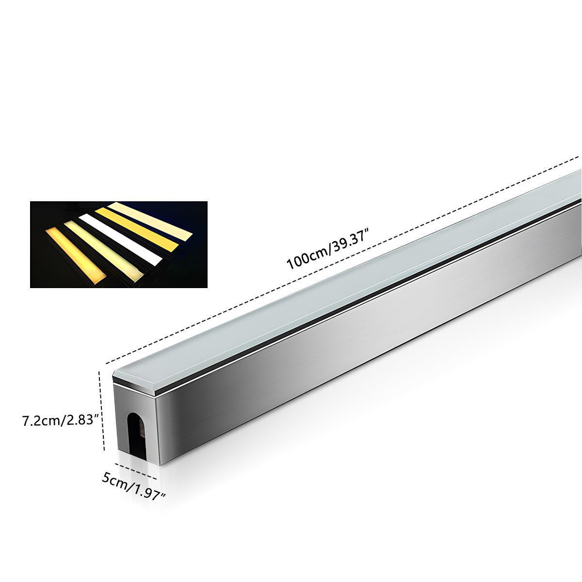 Low Voltage Waterproof Outdoor In Ground LED Strip Lights 39.37'' Stainless Steel
