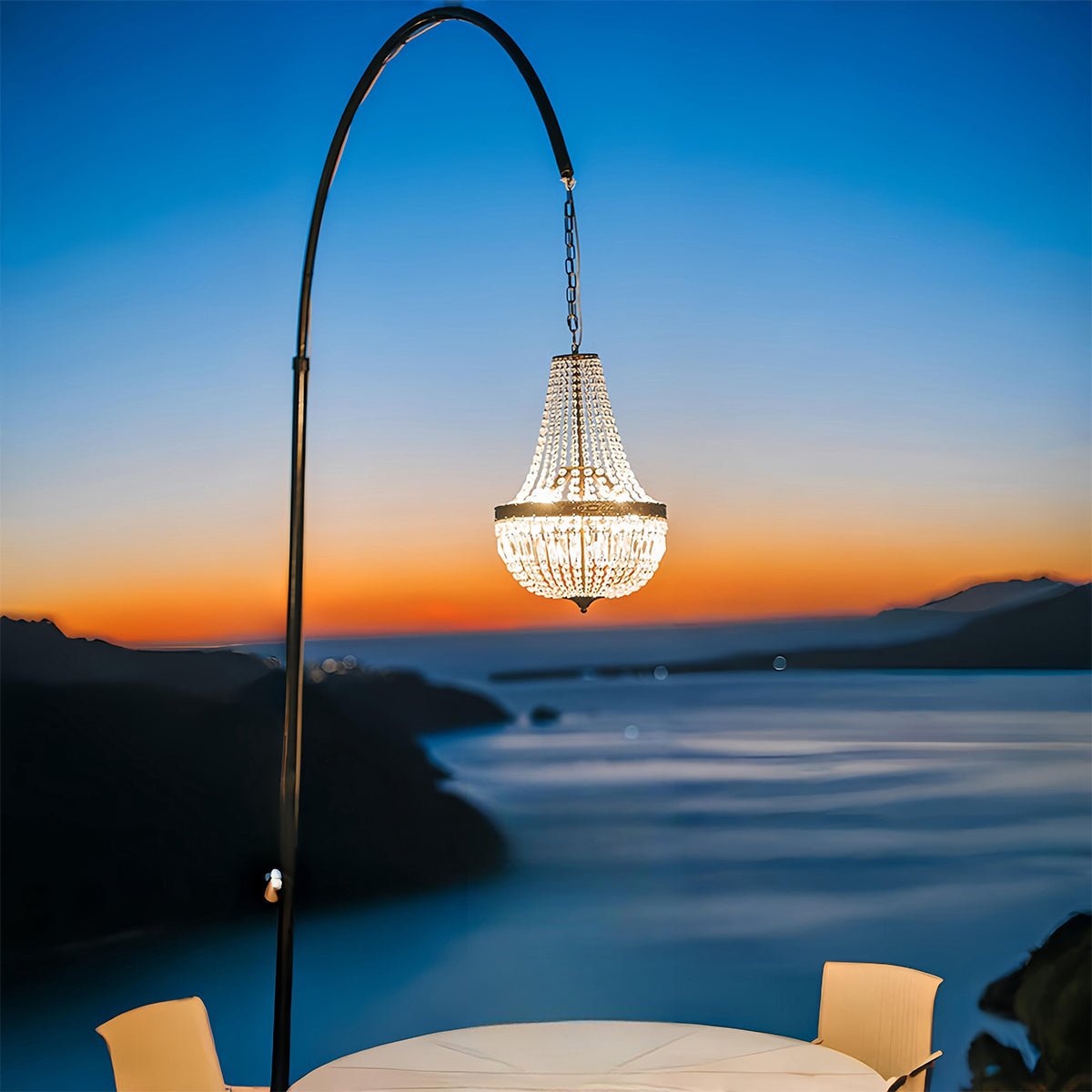 Set of 4 Luxury Waterproof Outdoor Wedding Crystal Chandeliers