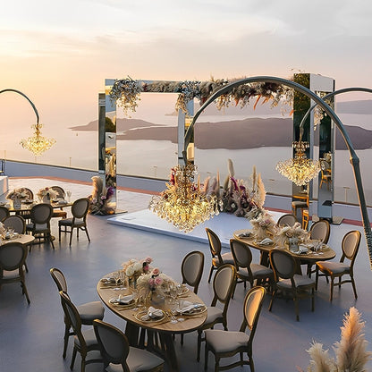 Set of 4 Luxury Waterproof Outdoor Wedding Crystal Chandeliers