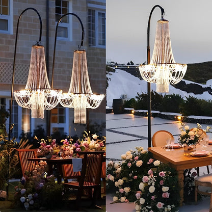 Set of 4 Luxury Waterproof Outdoor Wedding Crystal Chandeliers