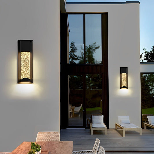 Minimalist Crystal Bubble Glass Waterproof LED Motion Sensor Wall Lamp