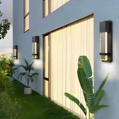 Minimalist Crystal Bubble Glass Waterproof LED Motion Sensor Wall Lamp