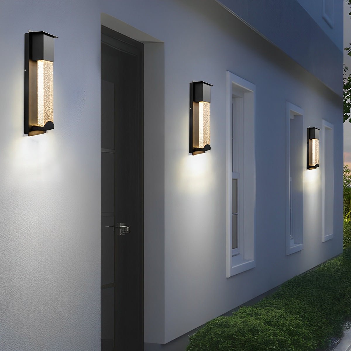 Minimalist Crystal Bubble Glass Waterproof LED Motion Sensor Wall Lamp