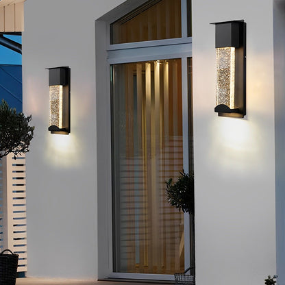 Minimalist Crystal Bubble Glass Waterproof LED Motion Sensor Wall Lamp