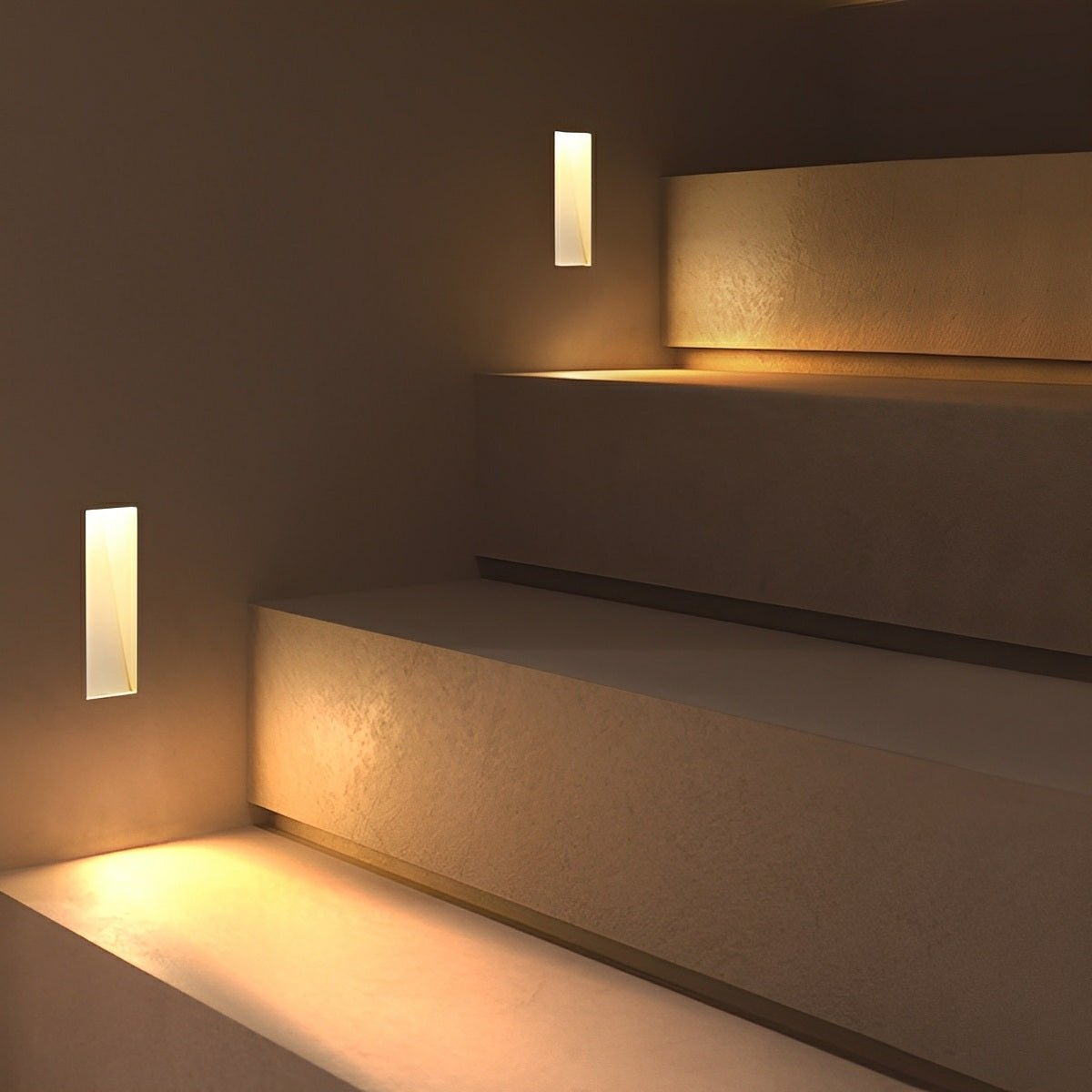 Minimalist Motion Sensor LED Recessed Stairway Lights Step Light