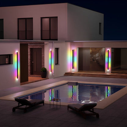 Minimalist Line Outdoor Waterproof LED Garden Wall Sconces