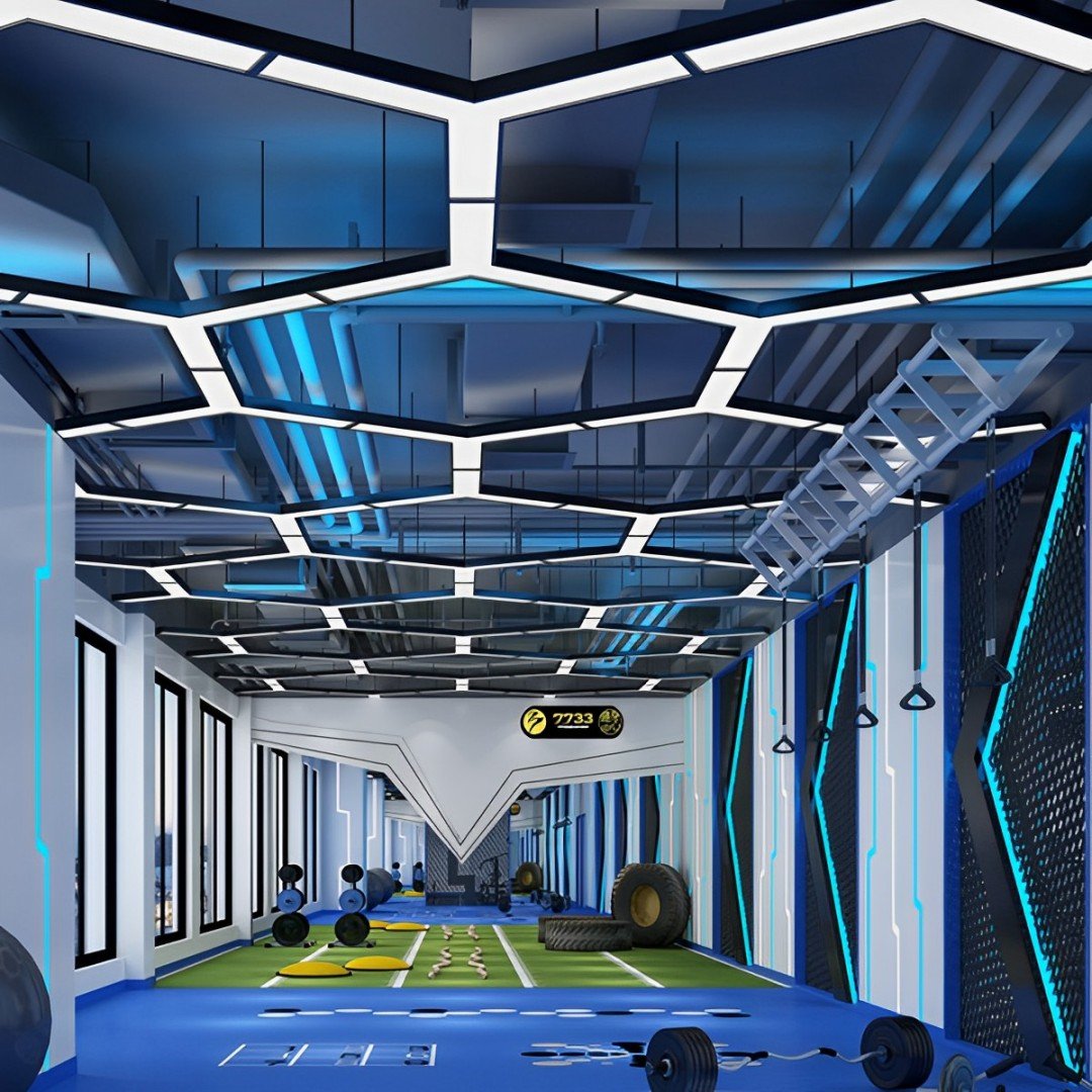 Minimalist Modern Geometric Y-Shaped Office LED Ceiling  Pendant Lighting