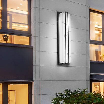 Waterproof LED Black Modern Minimalist Rectangular Outdoor Wall Light