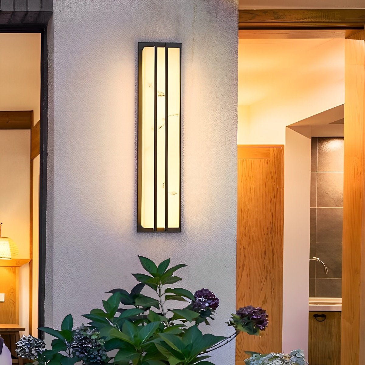 Waterproof LED Black Modern Minimalist Rectangular Outdoor Wall Light