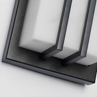Waterproof LED Black Modern Minimalist Rectangular Outdoor Wall Light