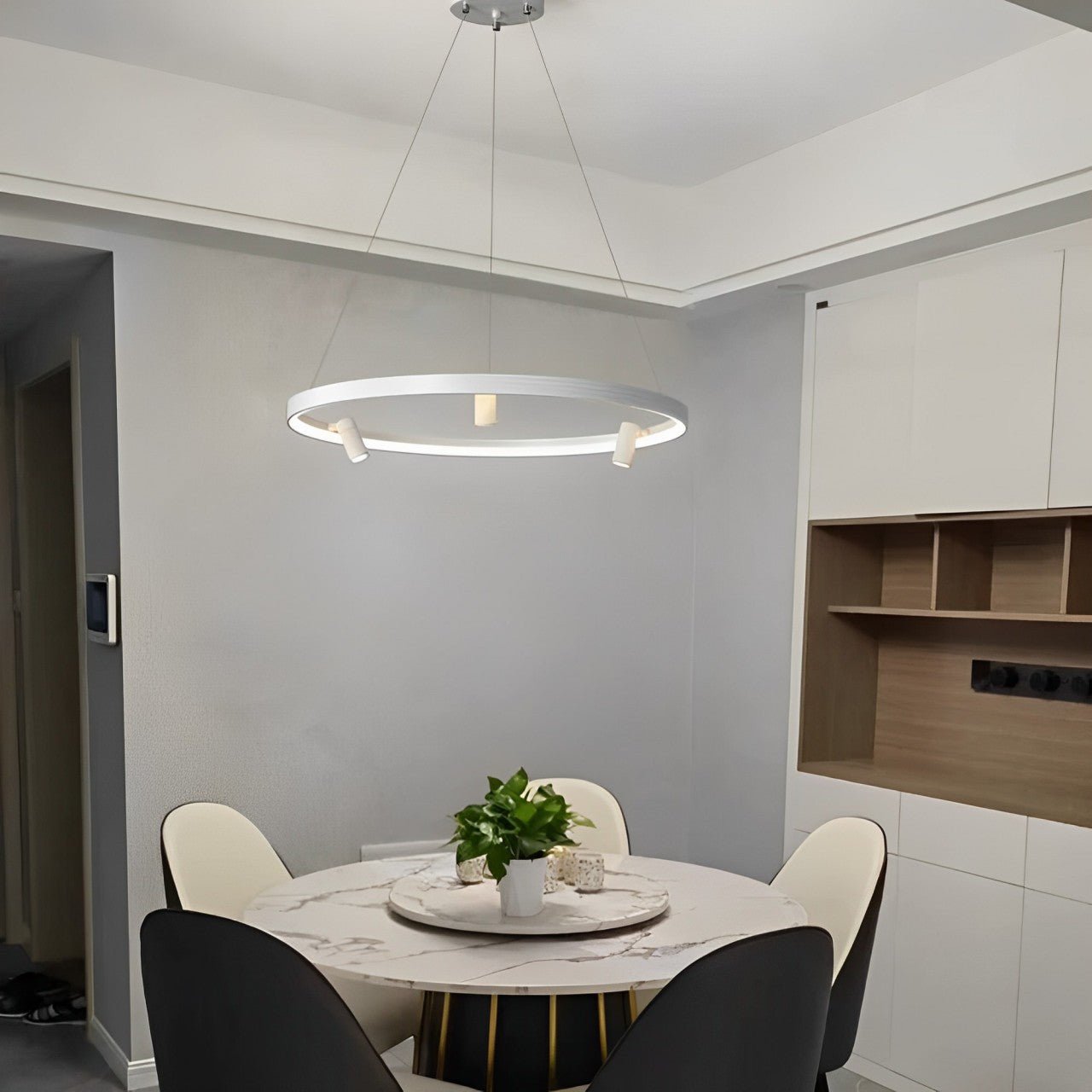 Minimalist Round Ring Creative LED Chandelier Hanging Lamp