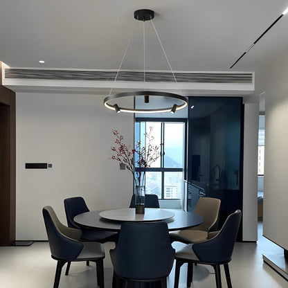 Minimalist Round Ring Creative LED Chandelier Hanging Lamp