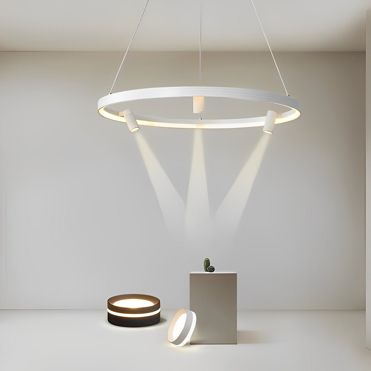 Minimalist Round Ring Creative LED Chandelier Hanging Lamp