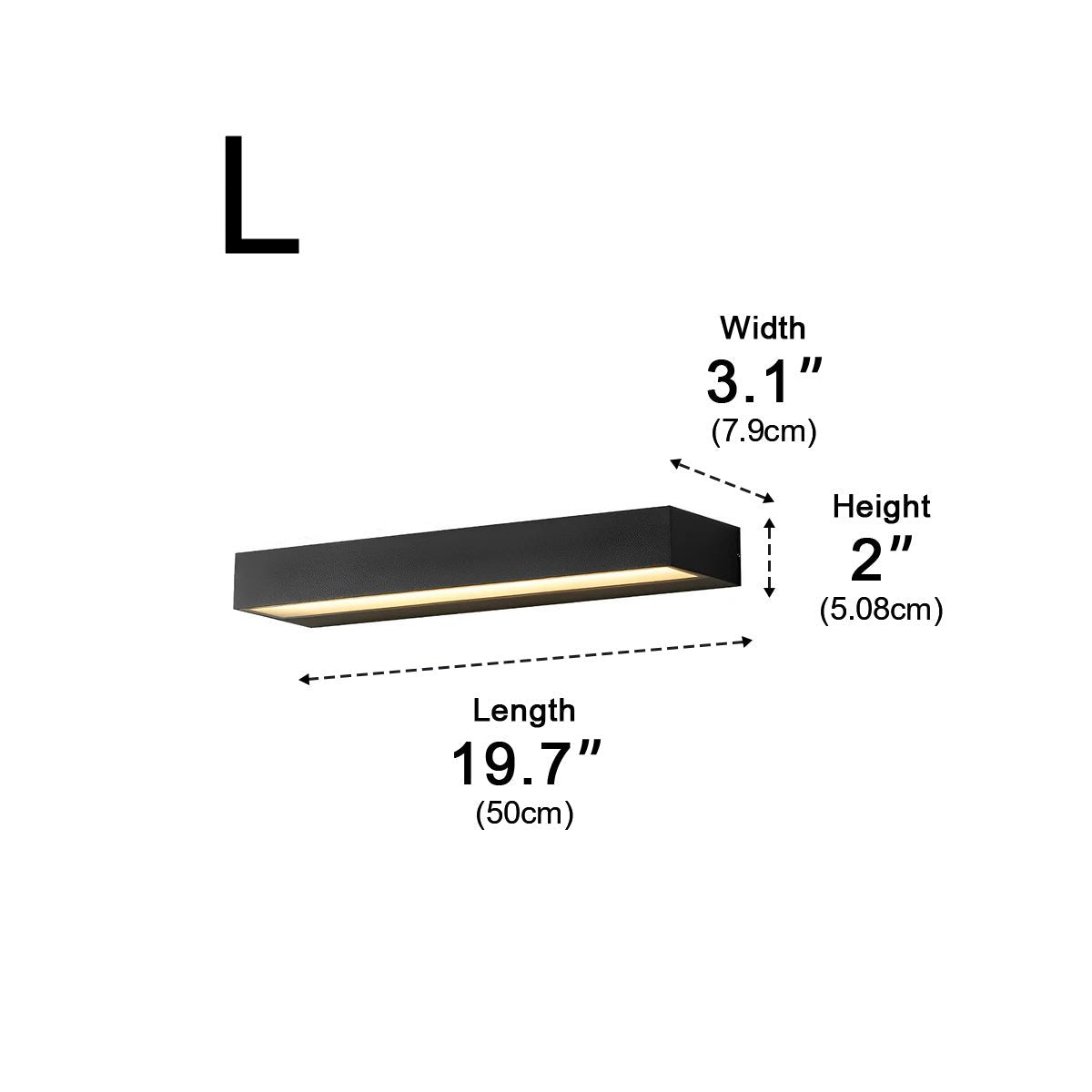 Modern Minimalist Waterproof Black LED Outdoor Porch Wall Light
