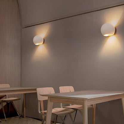 Modern Concrete Egg-Shaped Up and Down LED Wall Sconces