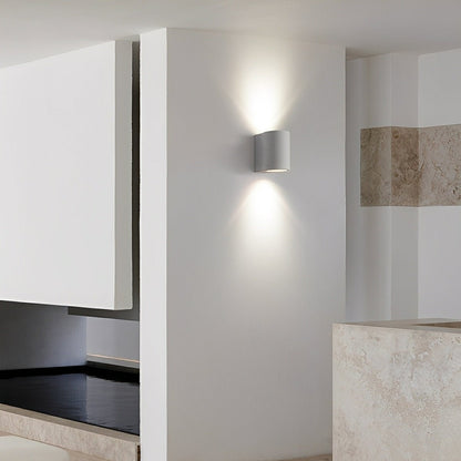 Modern Concrete Oval Up and Down LED Wall Sconces