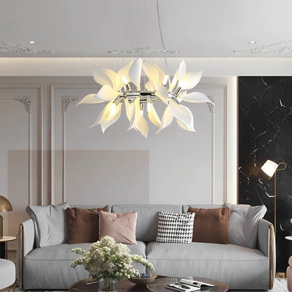 Modern Ceramics Flower Art Chandelier Light
