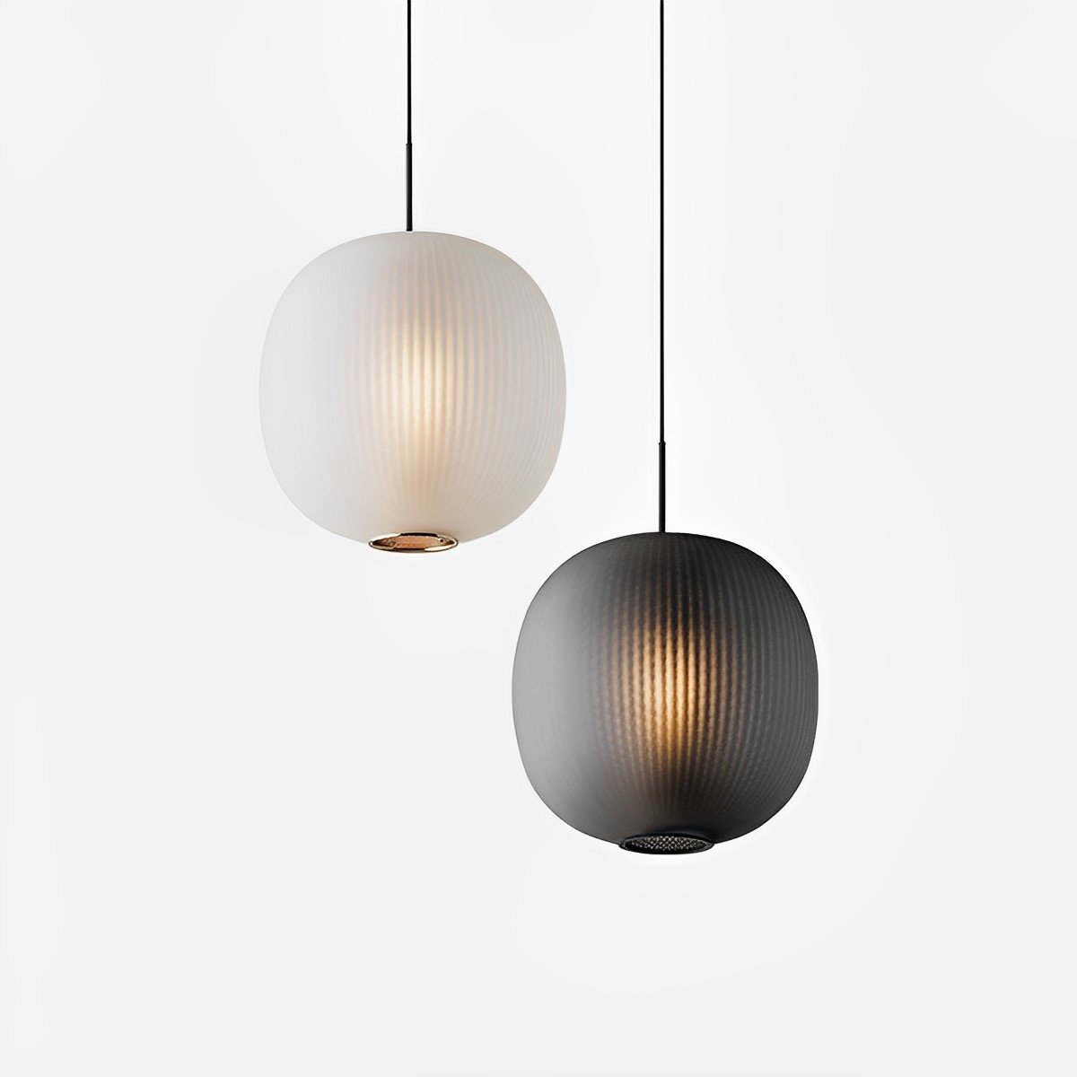 Modern Cream Style Glass Lantern LED Indoor Pendant Lights