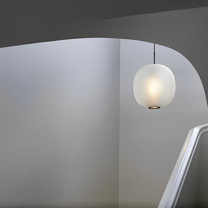 Modern Cream Style Glass Lantern LED Indoor Pendant Lights