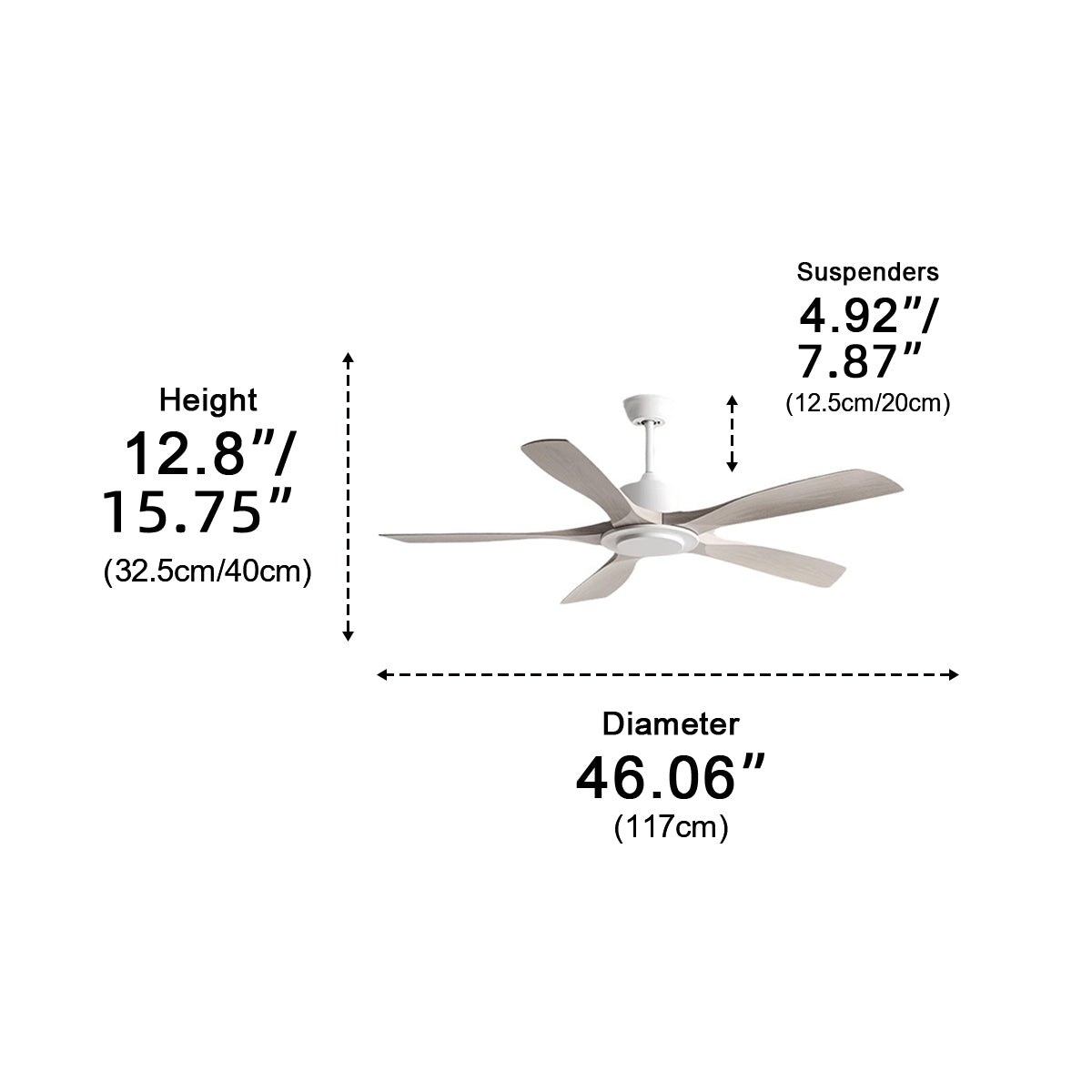 Modern Industrial 6-speed Reverse Frequency Ceiling Fan