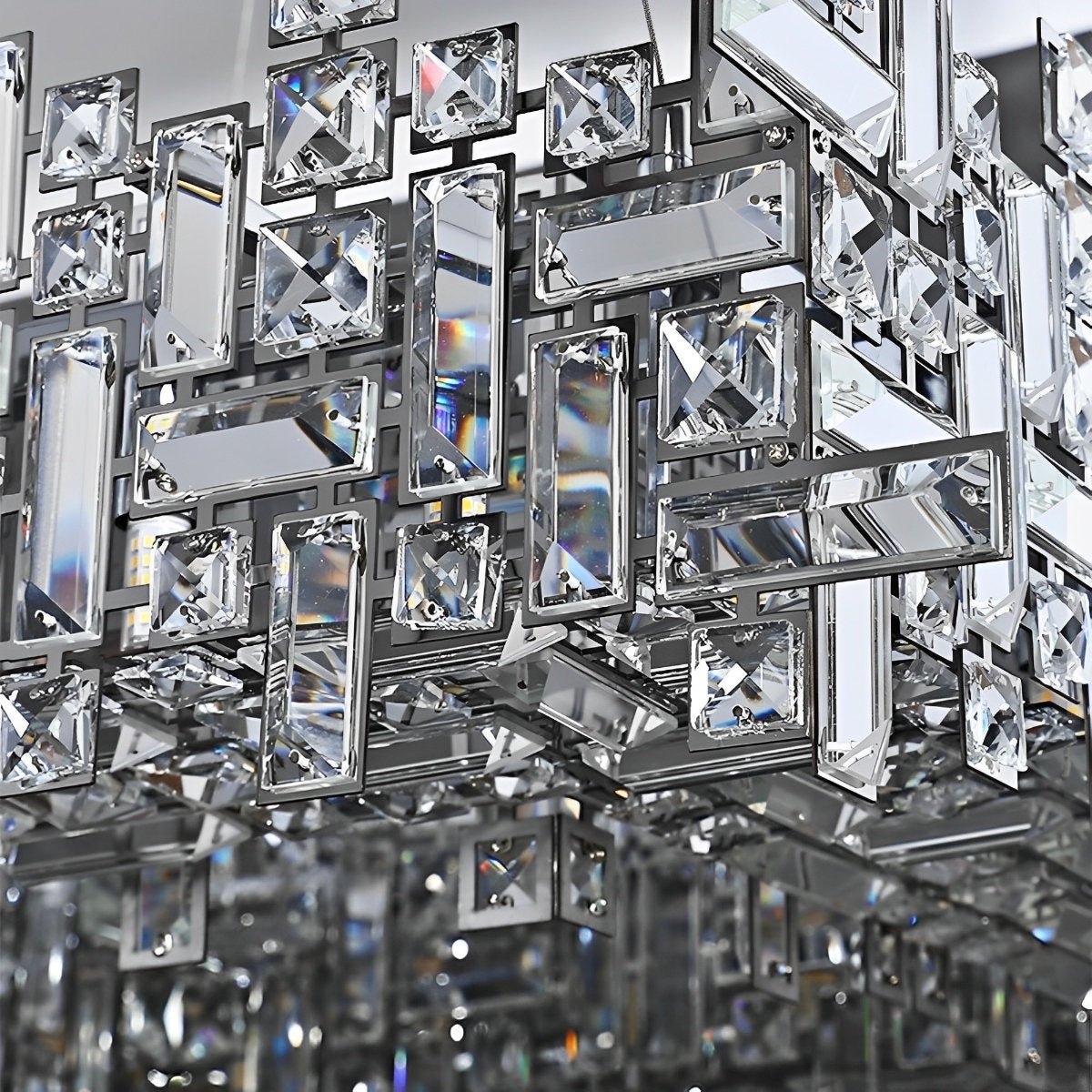Modern Luxury Geometric Shining Crystal Chandelier Lighting