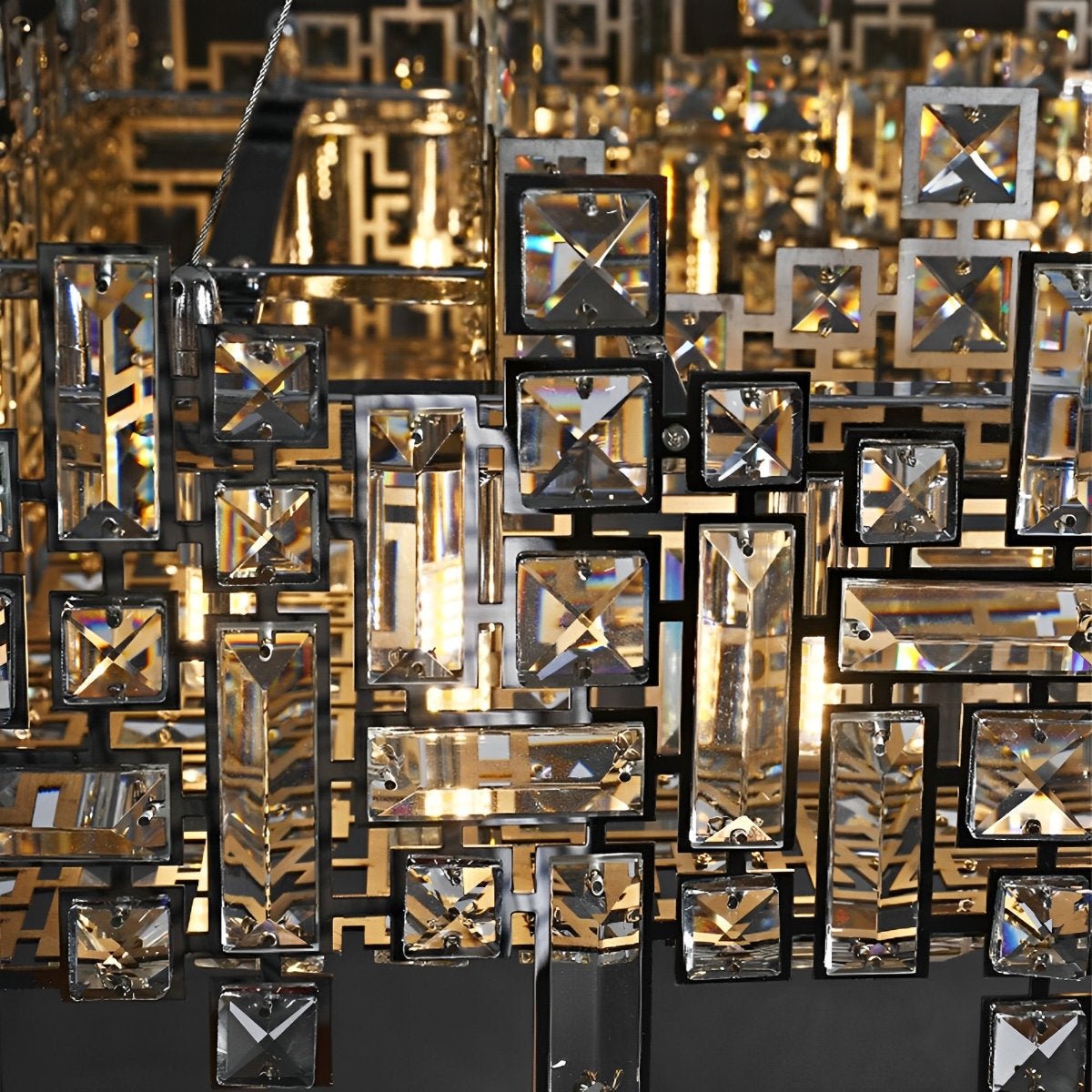 Modern Luxury Geometric Shining Crystal Chandelier Lighting