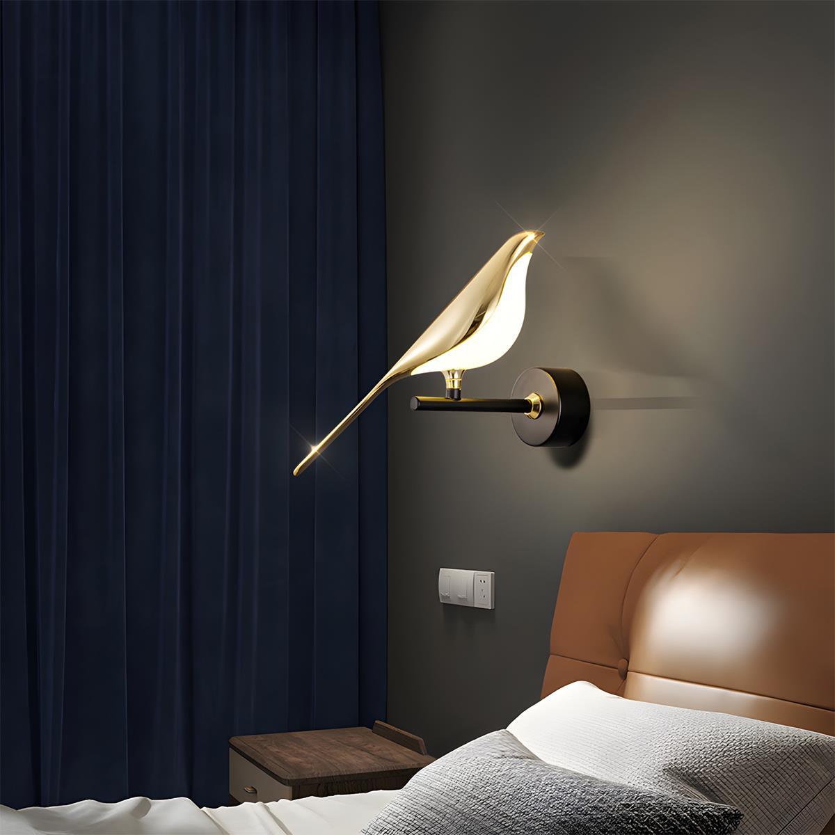 Modern Luxury Magpie Bird LED Indoor Wall Sconces
