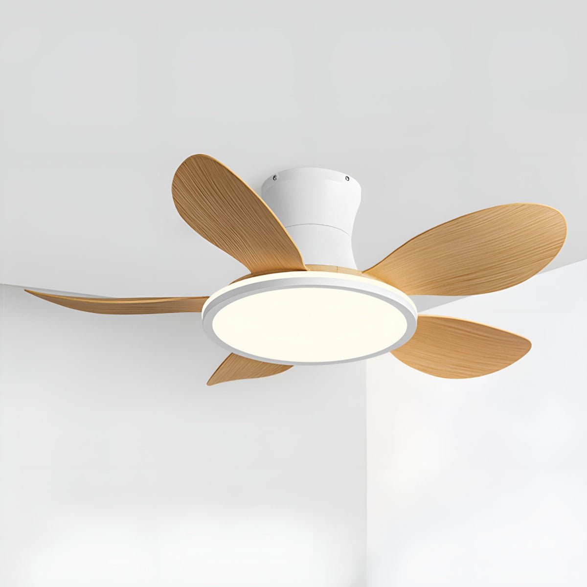 Modern Minimalist 15.7'' Lampshade 6-Speed Reverse Ceiling Fan Light