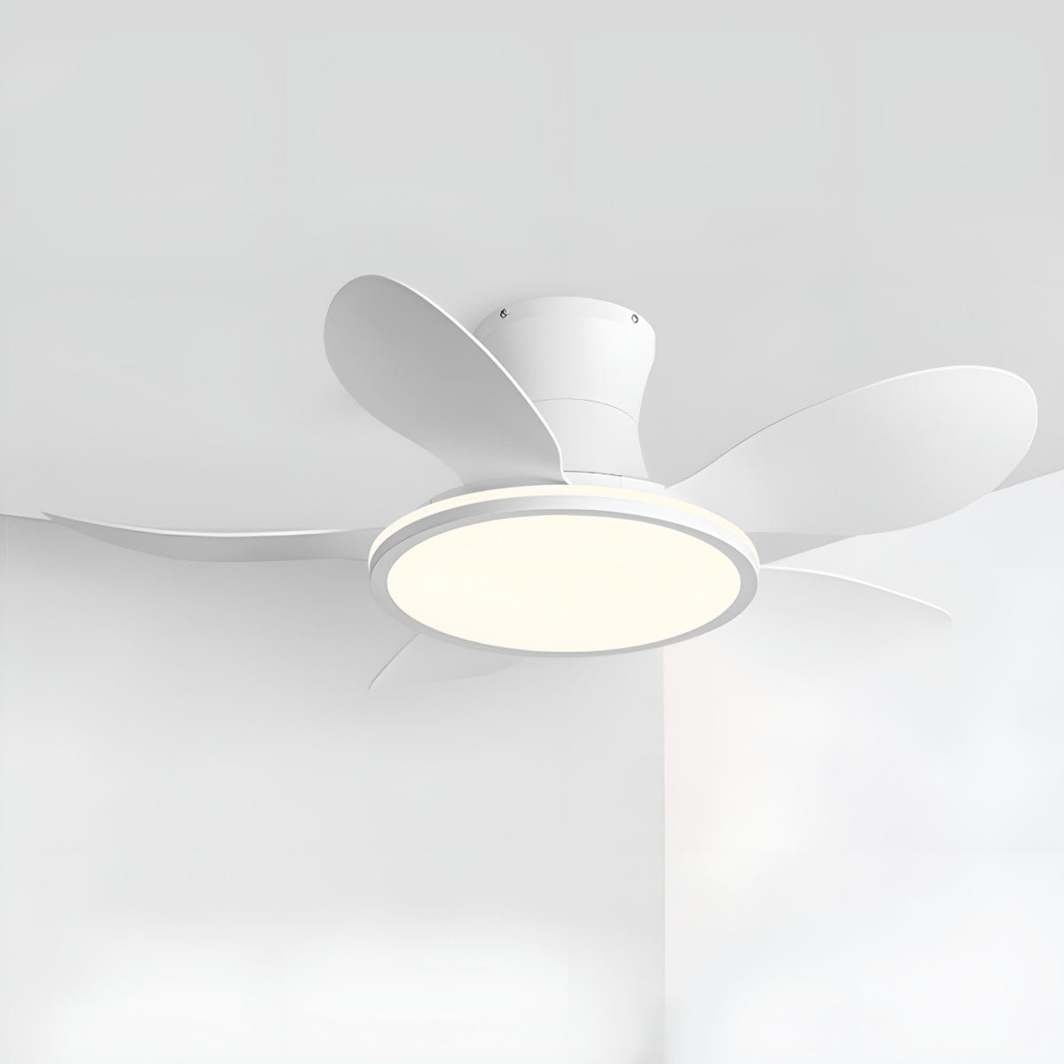 Modern Minimalist 15.7'' Lampshade 6-Speed Reverse Ceiling Fan Light