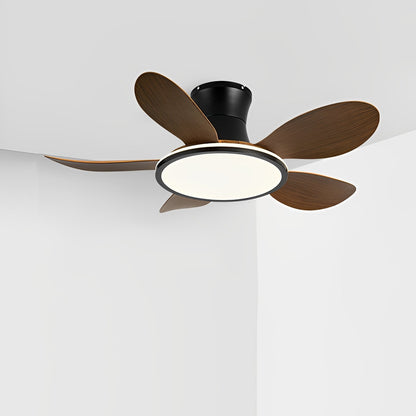 Modern Minimalist 15.7'' Lampshade 6-Speed Reverse Ceiling Fan Light