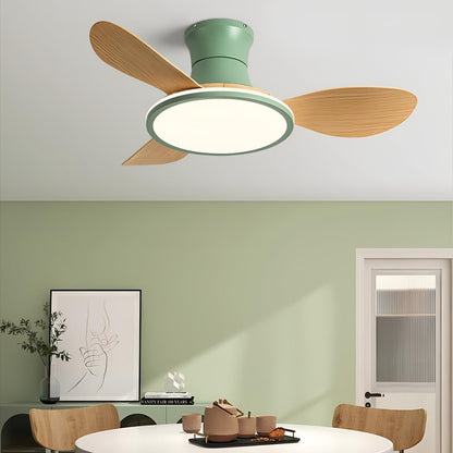 Modern Minimalist 15.7'' Lampshade 6-Speed Reverse Ceiling Fan Light