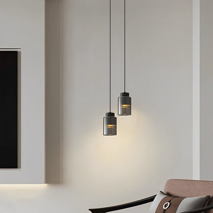 Modern Minimalist Chandelier Glass Brass Bedside Lighting