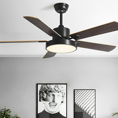 Modern Minimalist 6-Speed Reverse Frequency Conversion Ceiling Fan Light