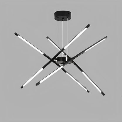 Modern Minimalist Geometric LED Long Strip Indoor Pendant Lights