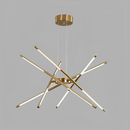 Modern Minimalist Geometric LED Long Strip Indoor Pendant Lights