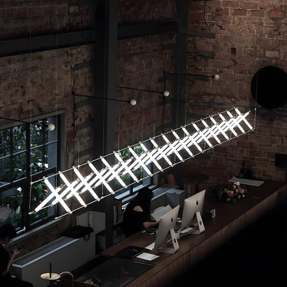 Modern Minimalist Fishbone Light Combination Bar Pendant Lights