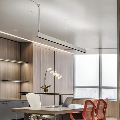 Modern Minimalist Grille LED Long Strip Pendant Lights