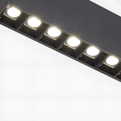 Modern Minimalist Grille LED Long Strip Pendant Lights