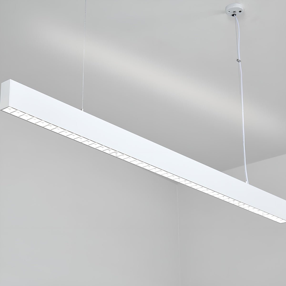 Modern Minimalist Grille LED Long Strip Pendant Lights