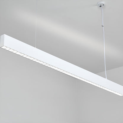 Modern Minimalist Grille LED Long Strip Pendant Lights
