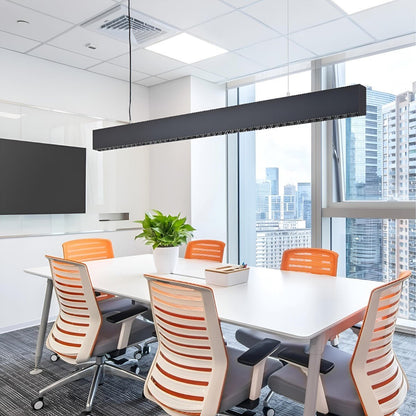 Modern Minimalist Grille LED Long Strip Pendant Lights