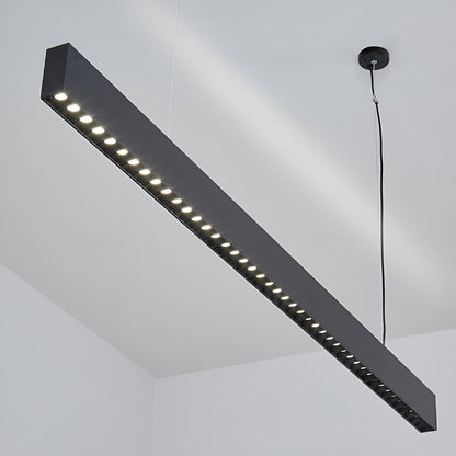 Modern Minimalist Grille LED Long Strip Pendant Lights