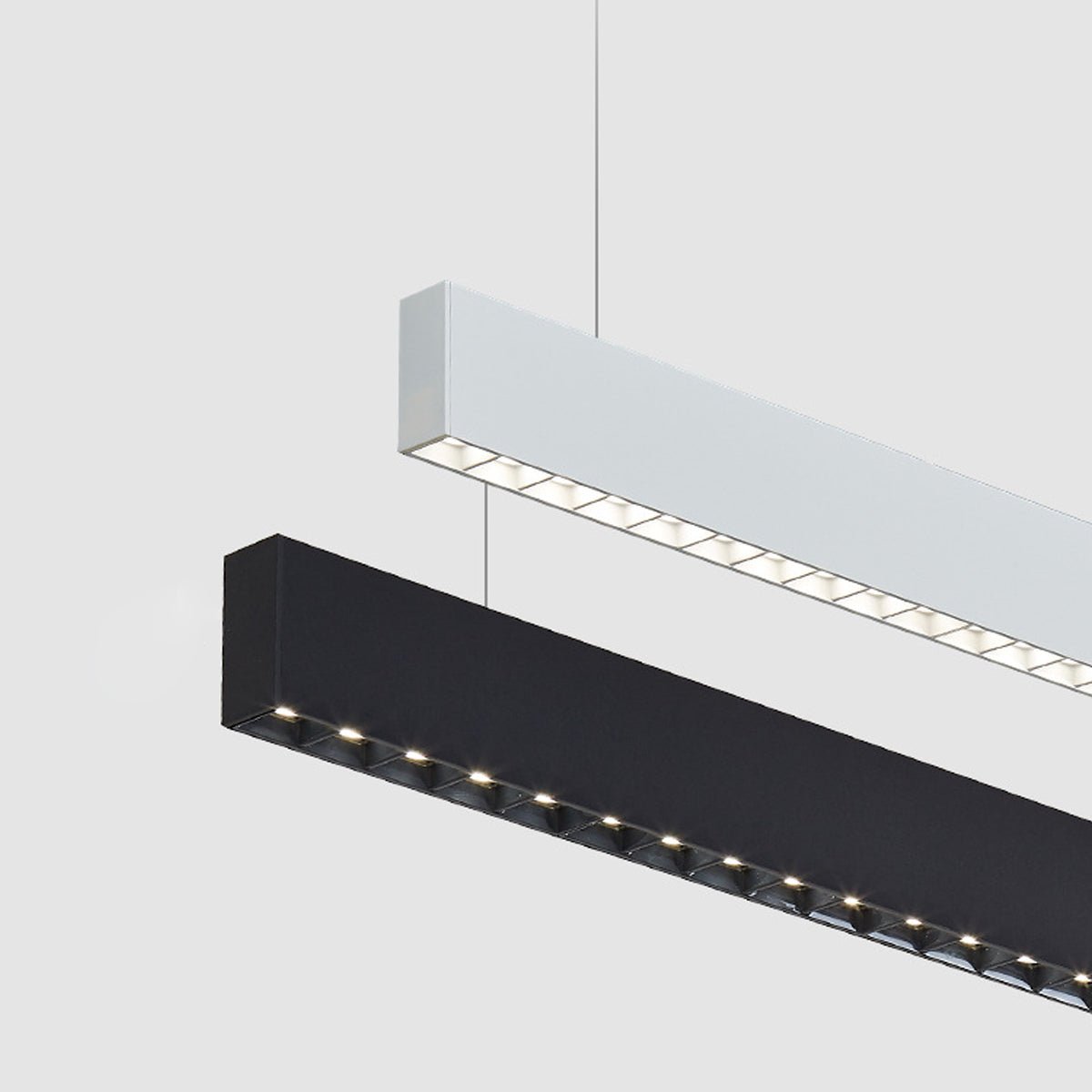 Modern Minimalist Grille LED Long Strip Pendant Lights