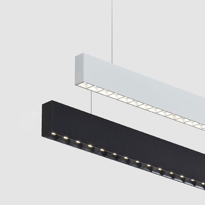Modern Minimalist Grille LED Long Strip Pendant Lights
