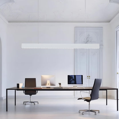 Modern Minimalist Grille LED Long Strip Pendant Lights