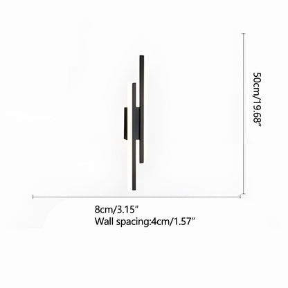 Modern Minimalist H-Shape Long Strip LED Wall Sconce